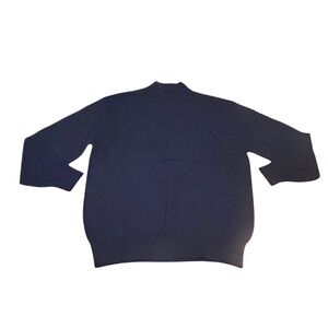Vintage Mondo Di Marco Men's Navy Blue Merino Wool Mock Neck Sweater XL 54 Italy